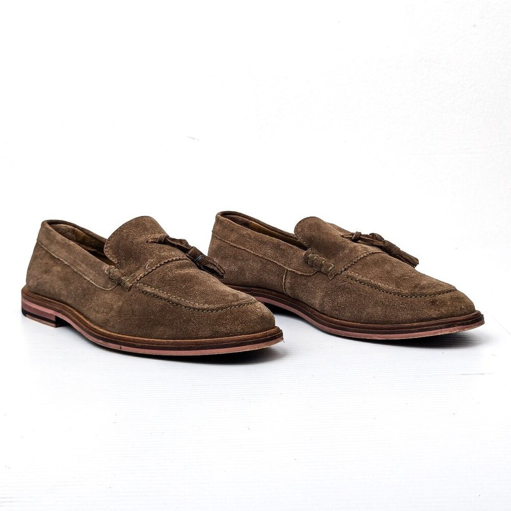 Walk London Men Tan Suede Dress Tassel Shoes Size 8